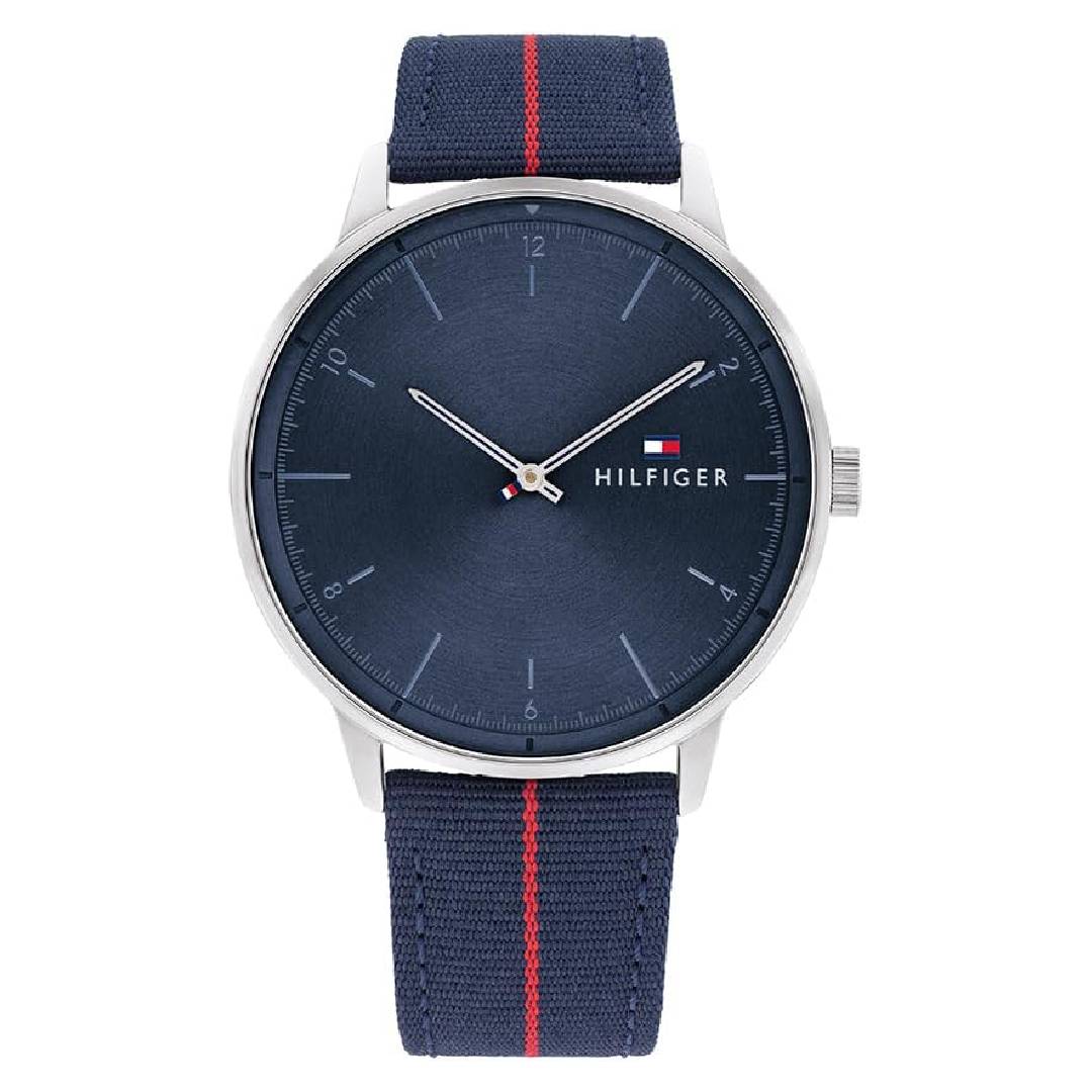 Tommy Hilfiger Analogue Quartz Watch for Men with Navy Blue Nylon Strap - 1791844