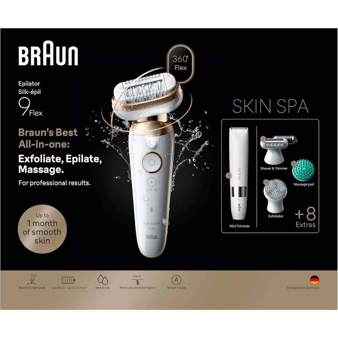 Braun Silk-épil 9 Flex SkinSpa Women's Epilator