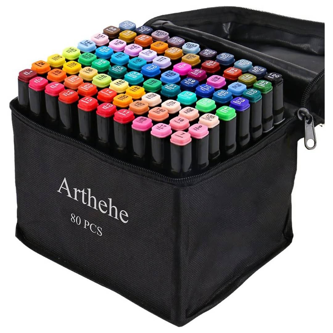 80 Colors Permanent Marker Pens