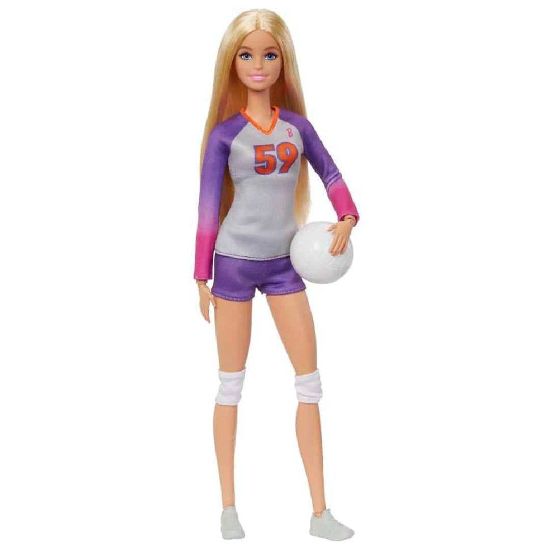 Barbie Made to Move HKT72 Volleyball Player Doll with Jersey and Ball