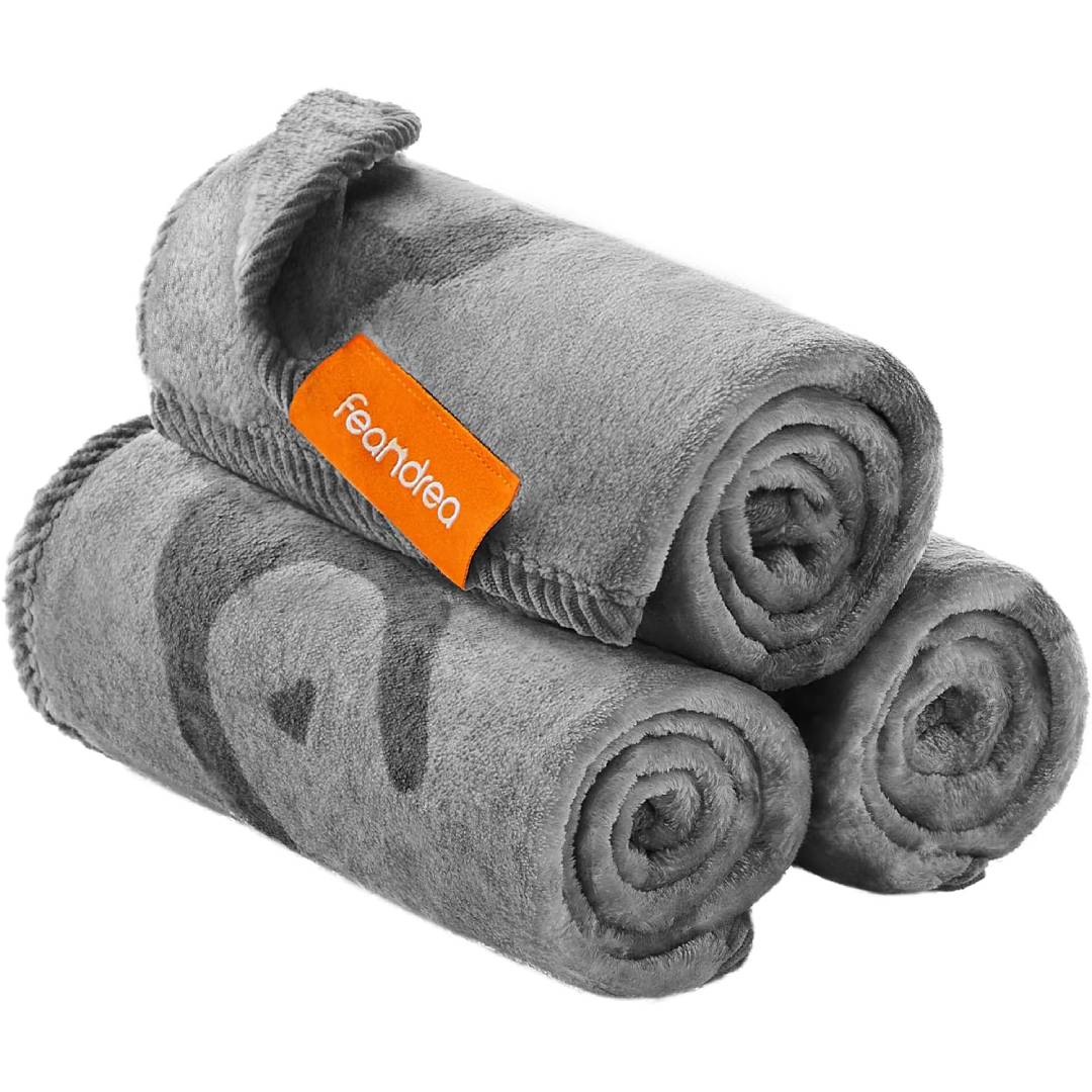 Feandrea Pet Blankets, 3-Pack Dog Blankets Washable