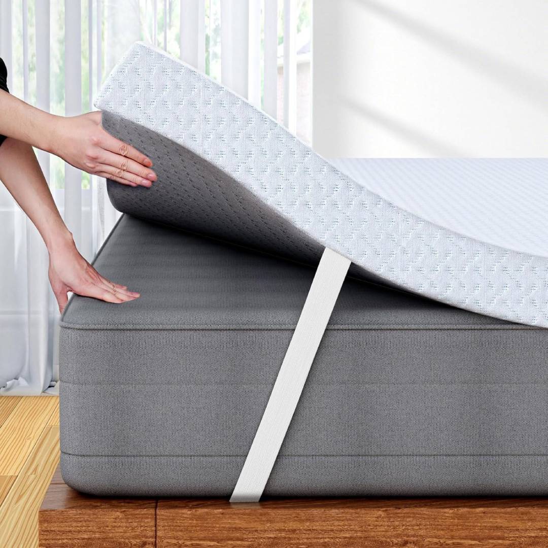 Frideko Home Frideko 4Ft6 Double Memory Foam Mattress Topper 4.33 Inch Soft Memory Foam Bed Topper With High-Density Foam