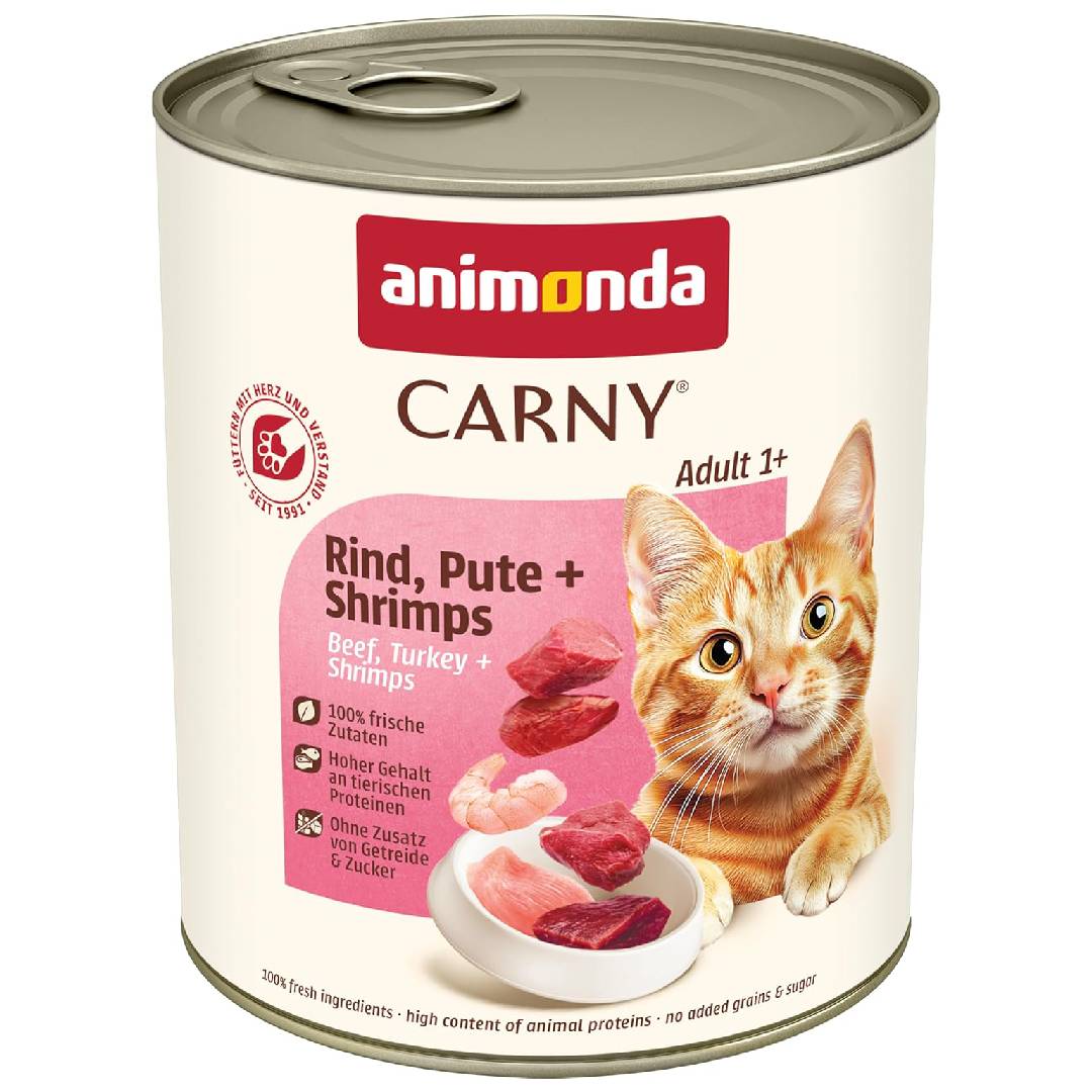 Carny Cat Wet Food Beef + Turkey + Shrimp (6 x 800 g)