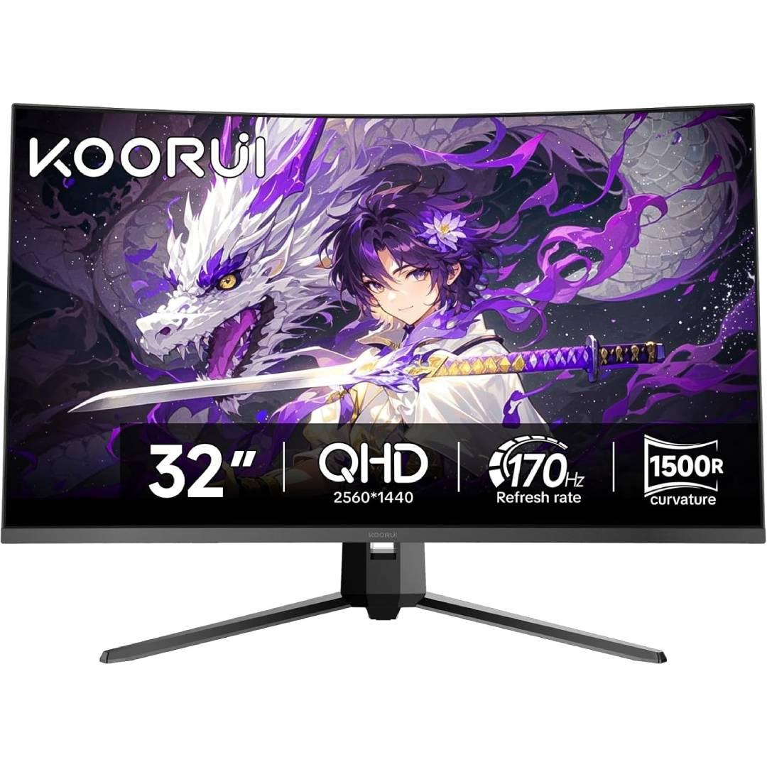 KOORUI 32 inch Curved Gaming Monitor