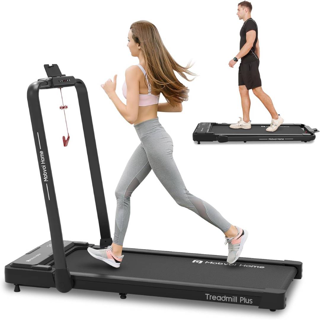 Mobvoi Home Treadmill SE 3 in 1 Foldable Treadmill for Home Walking Pad 2.5 HP Compact Portable folding Under Desk Running Walking Machine with Remote Control LED Display for Home Office 12 km/h