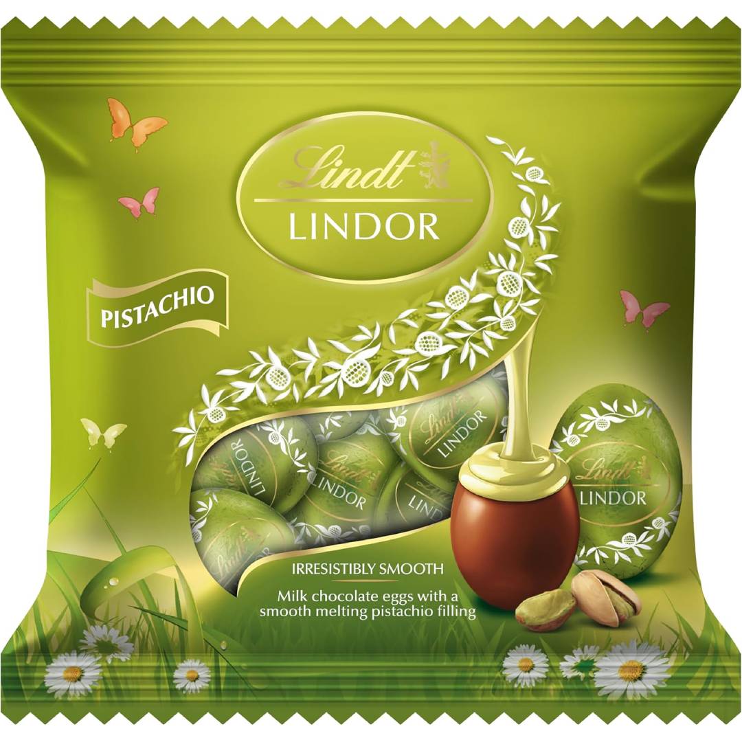 Lindt Lindor Pistachio Chocolate Easter Mini Eggs Bag 80g
