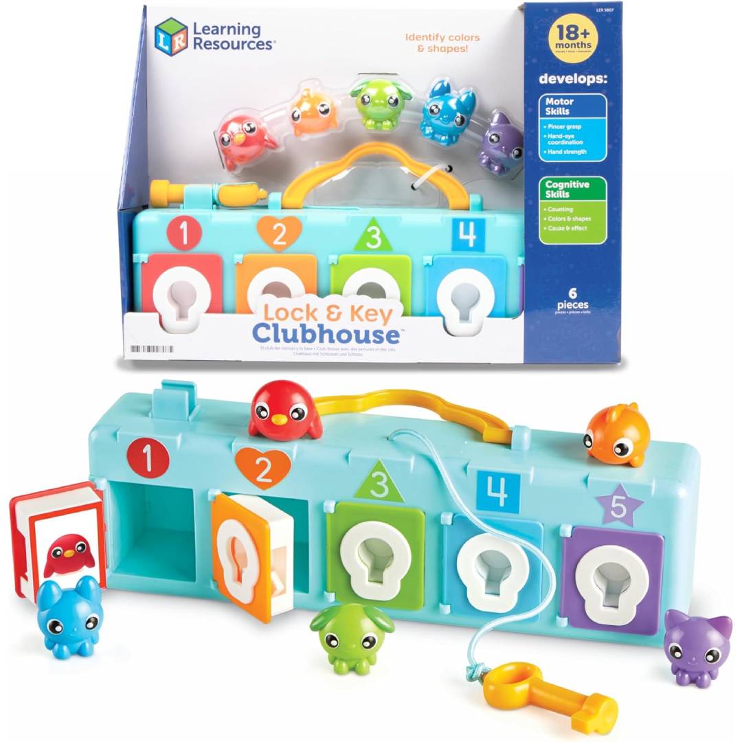 Learning Resources Casetta Lock and Key - 6 Pieces for Motor and Counting