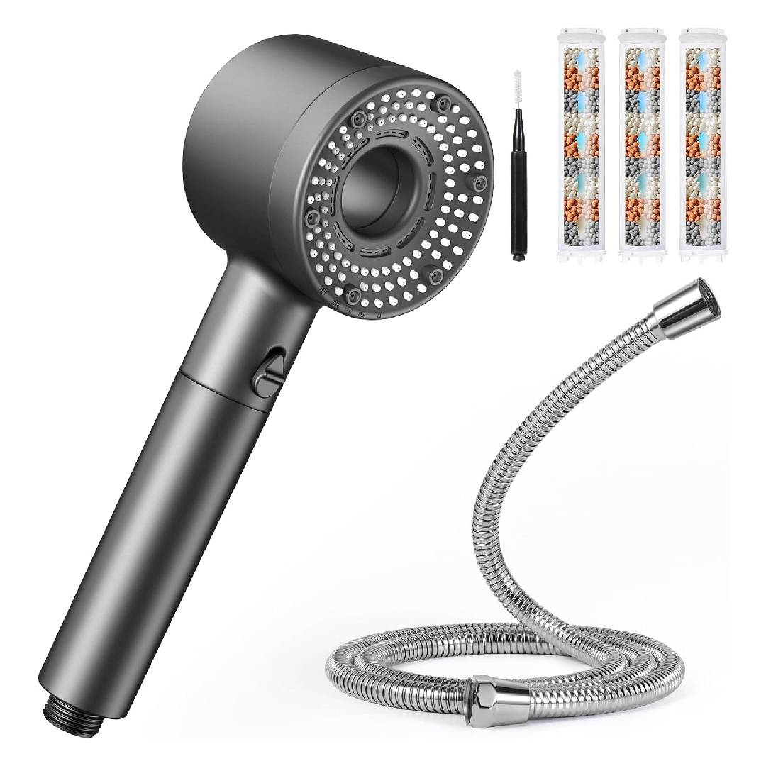 Hard Water Filter Shower Head, Includes 3 Filter Cartridges