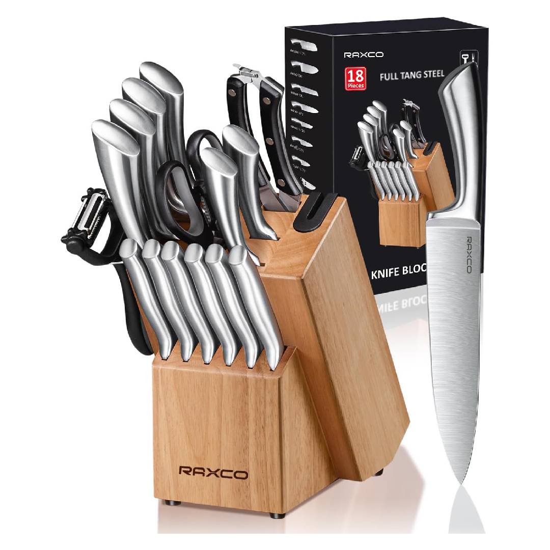 RAXCO 18-Piece Stainless Steel Kitchen Knife Set - Steak Knife Set