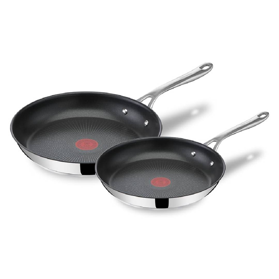 Tefal Jamie Oliver Cook's Direct Stainless Steel Frying Pan Set