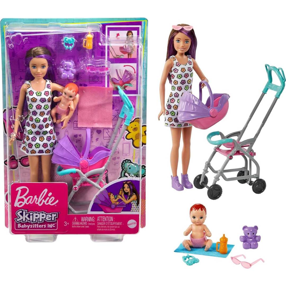 Barbie Skipper Babysitters Inc. Playset with Skipper Babysitter Doll (Brunette)