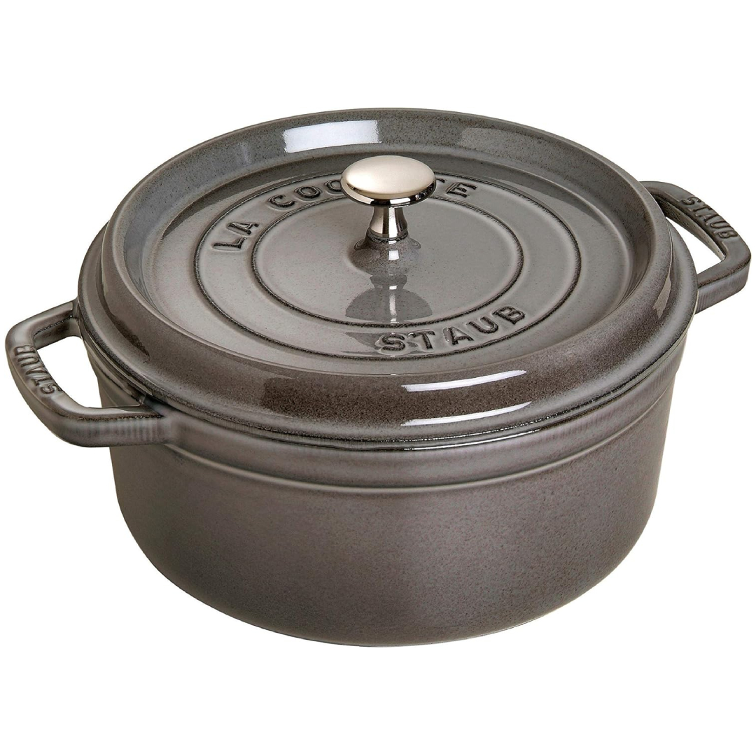 STAUB cast iron cocotte round 18cm 1.7L made in France self-basting lid enamelled