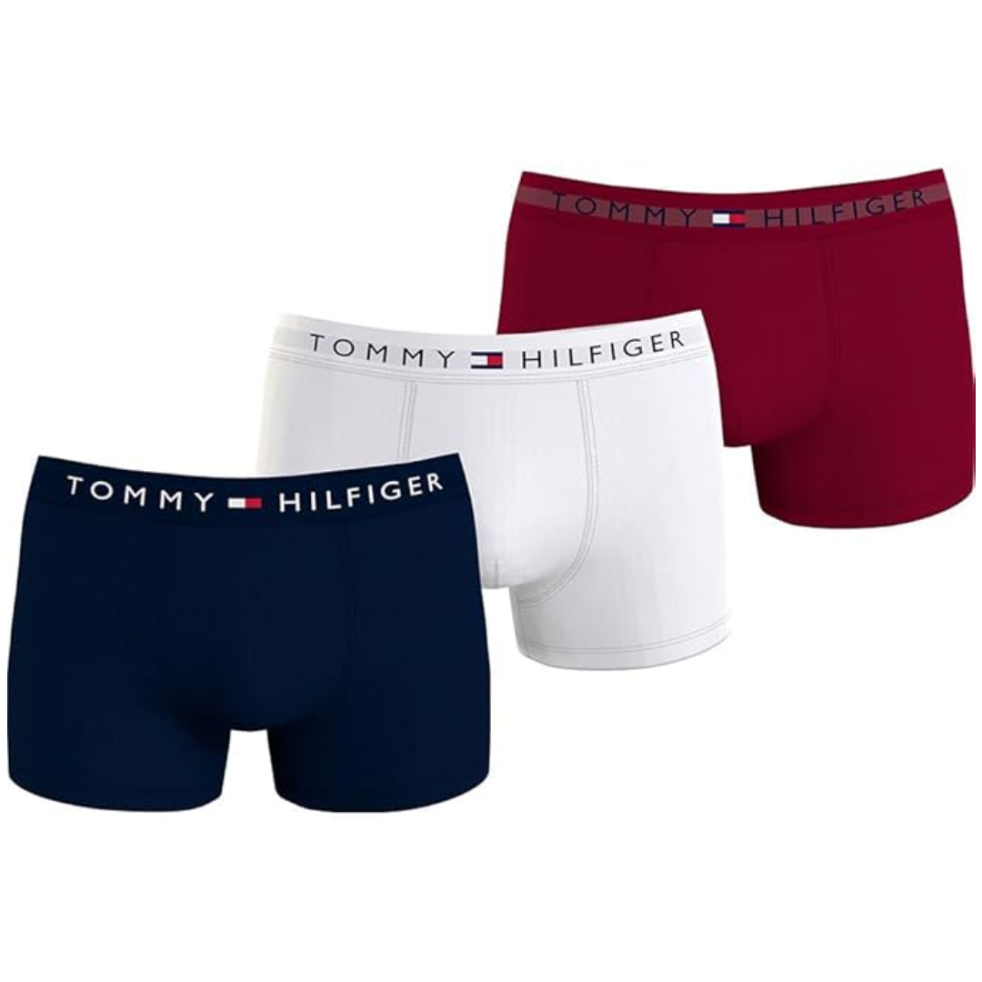 Tommy Hilfiger men's trunks 3-pack organic cotton logo waistband