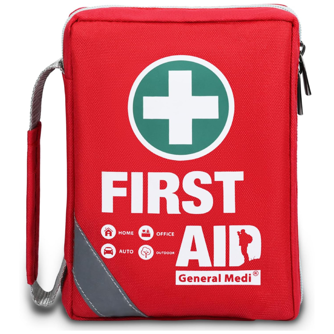 General Medi compact first aid kit 175 pieces reflective emergency bag