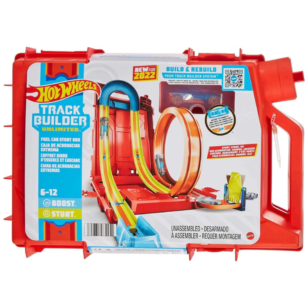 Hot Wheels Track Builder Fuel Can Stunt Box buildable track set kids ages 6