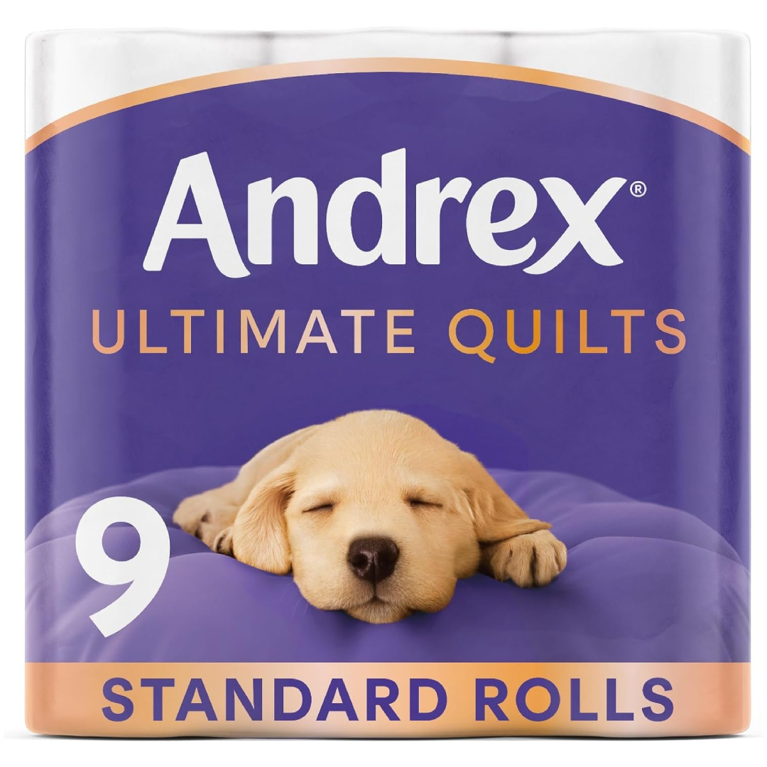 Andrex Supreme Quilts toilet tissue 4-ply air pocket 9 pack