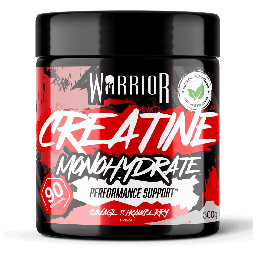 Warrior creatine monohydrate powder 300g micronised pure 60 servings vegan