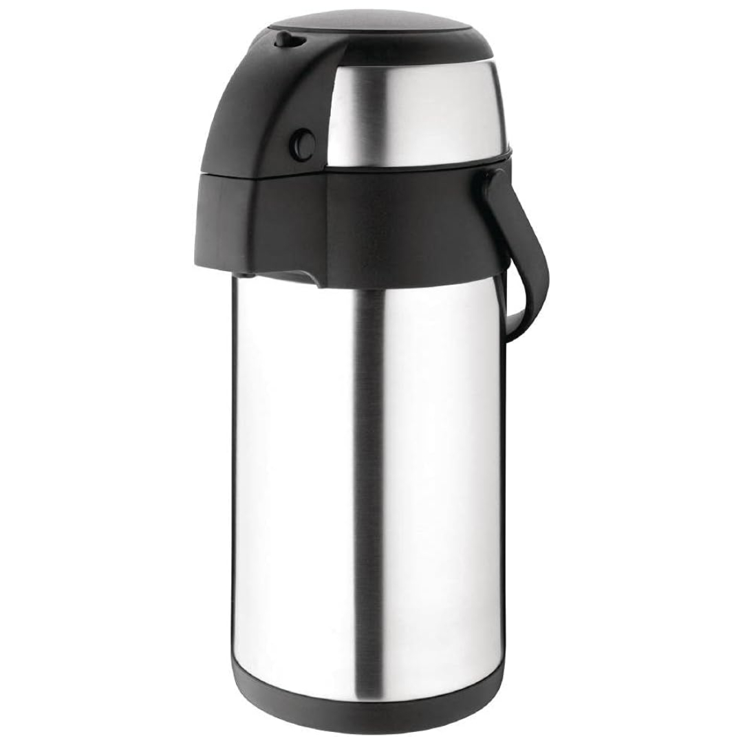 Olympia pump action airpot 3L stainless steel insulated drinks dispenser