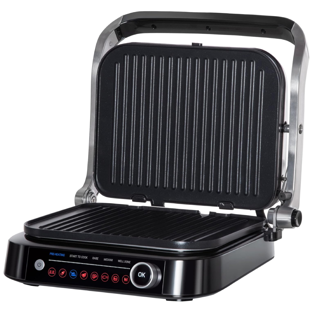 HOMCOM 2100W health grill and panini press electric non-stick grill