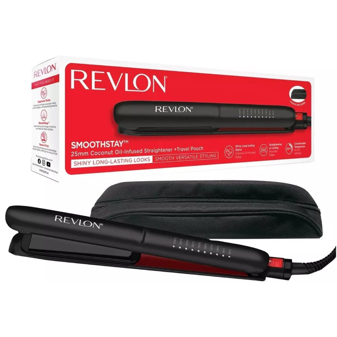 Revlon SmoothStay coconut oil-infused hair straightener RVST2211P