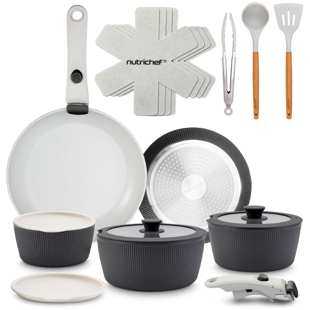 NutriChef Ceramic Cookware Set