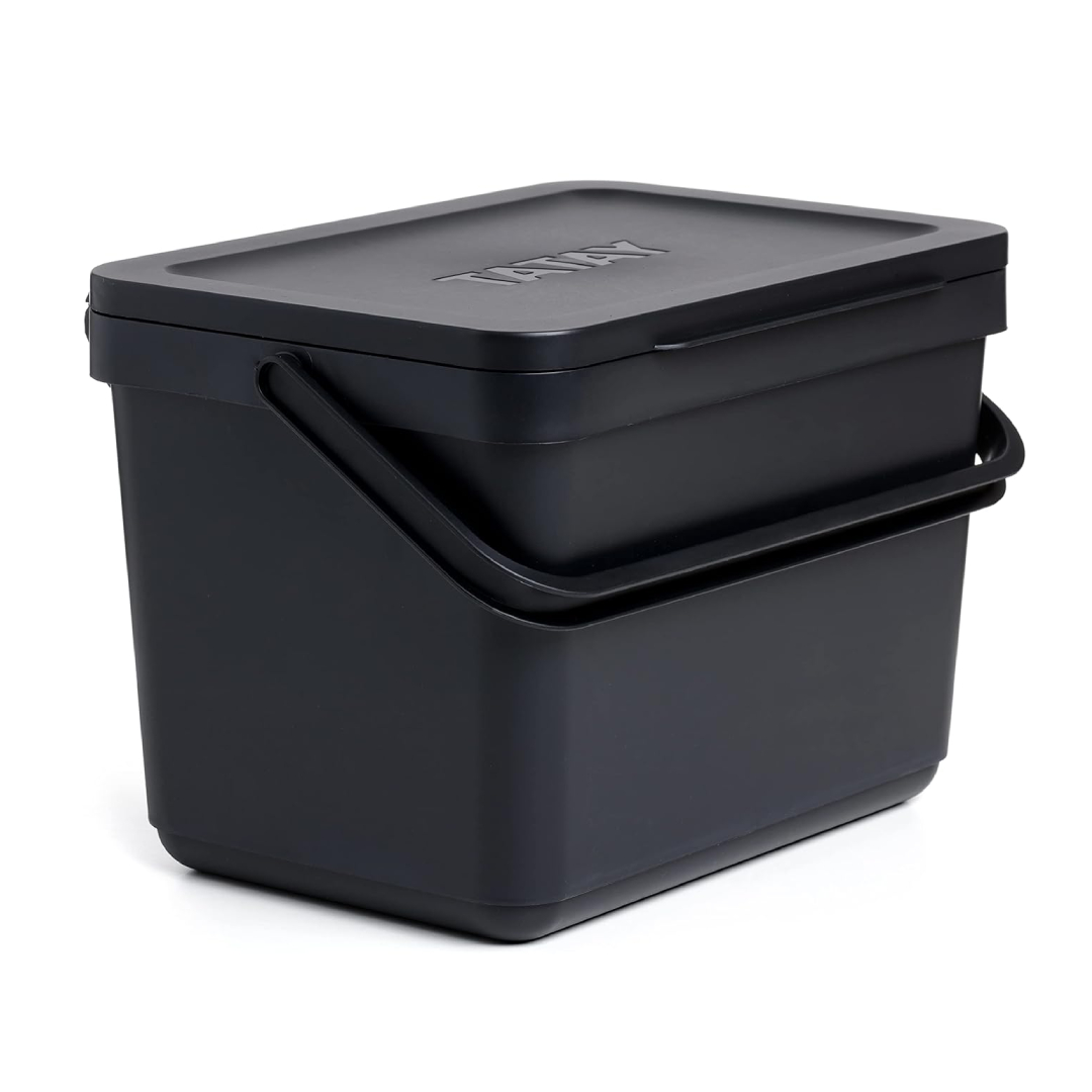 TATAY Kitchen Food Waste Caddy 6L organic bin smart black