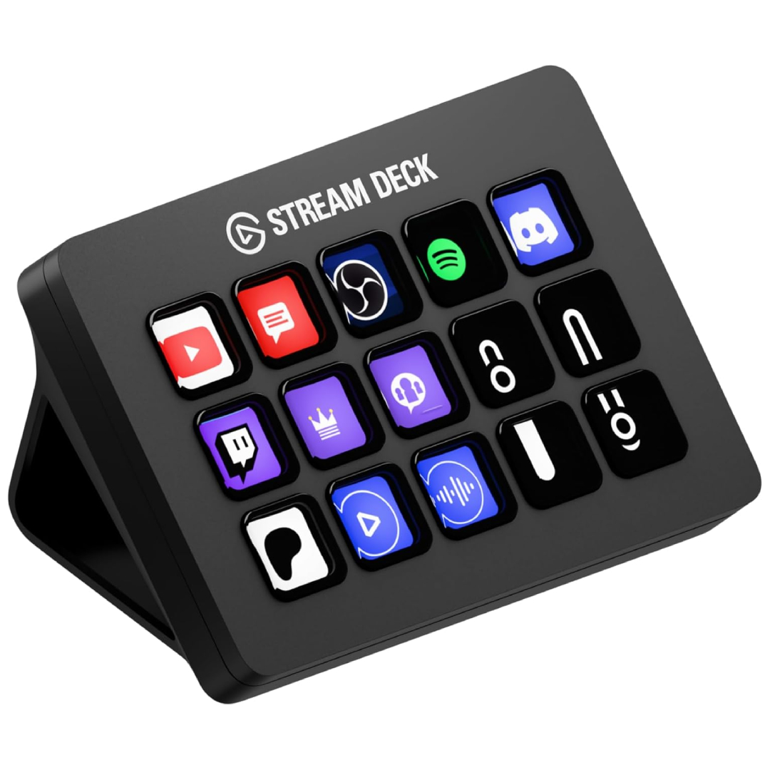 Elgato Stream Deck MK.2 15 LCD keys OBS Twitch streaming workflow automation Mac PC