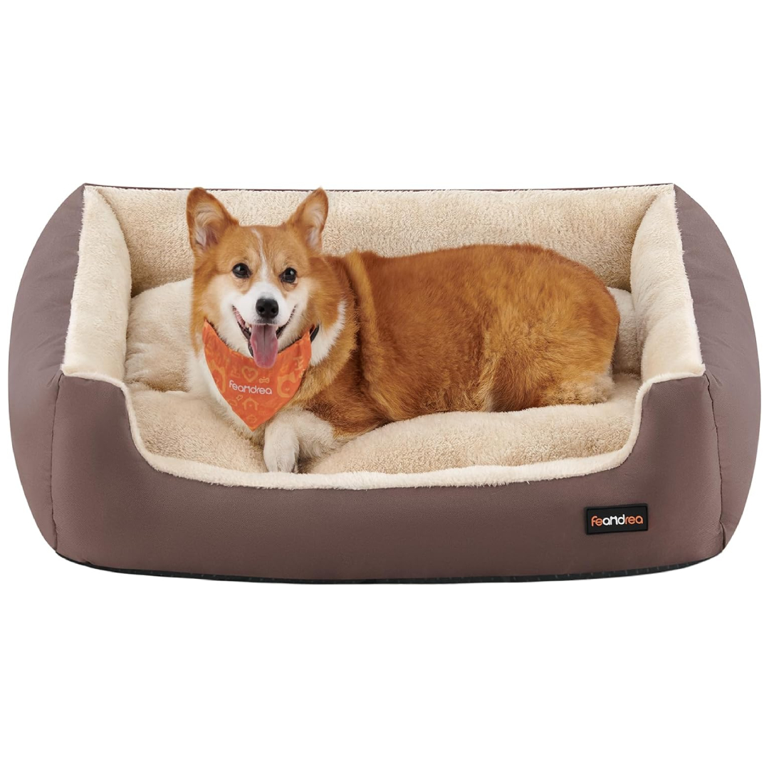Feandrea dog sofa bed large 85x65cm raised edges reversible cushion medium dogs washable