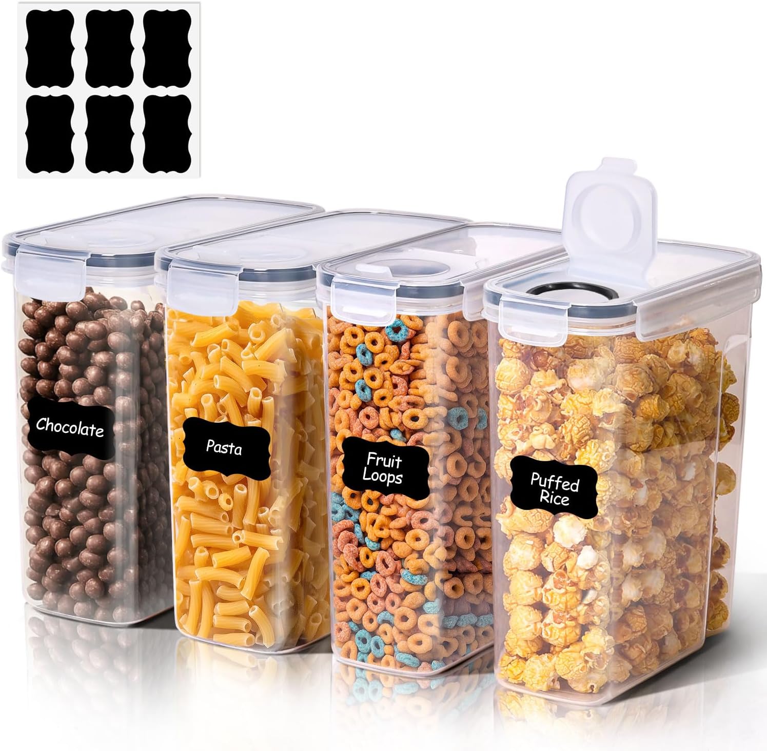 ComSaf Set of 4 Airtight Food Storage Containers 4000ml