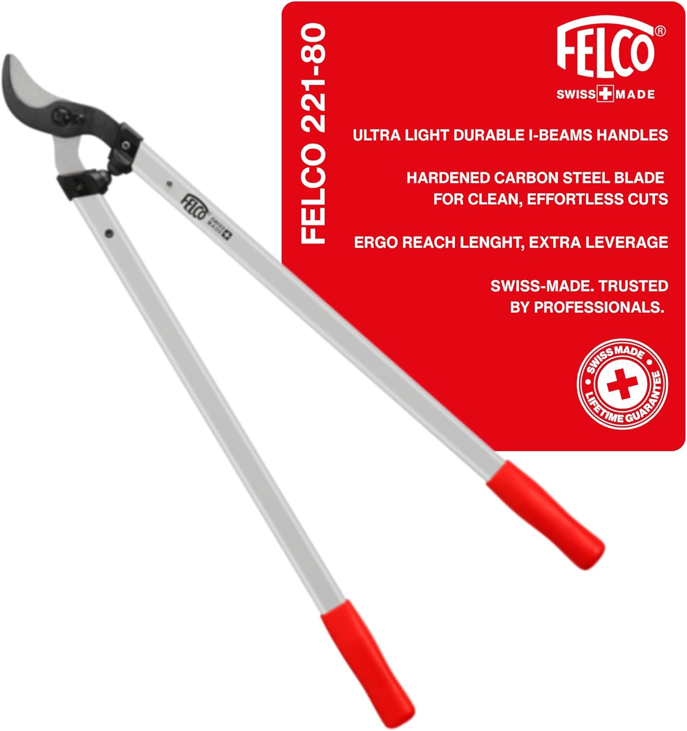 Felco Long Reach Bypass Loppers Straight 221-80 Extruded Alloy
