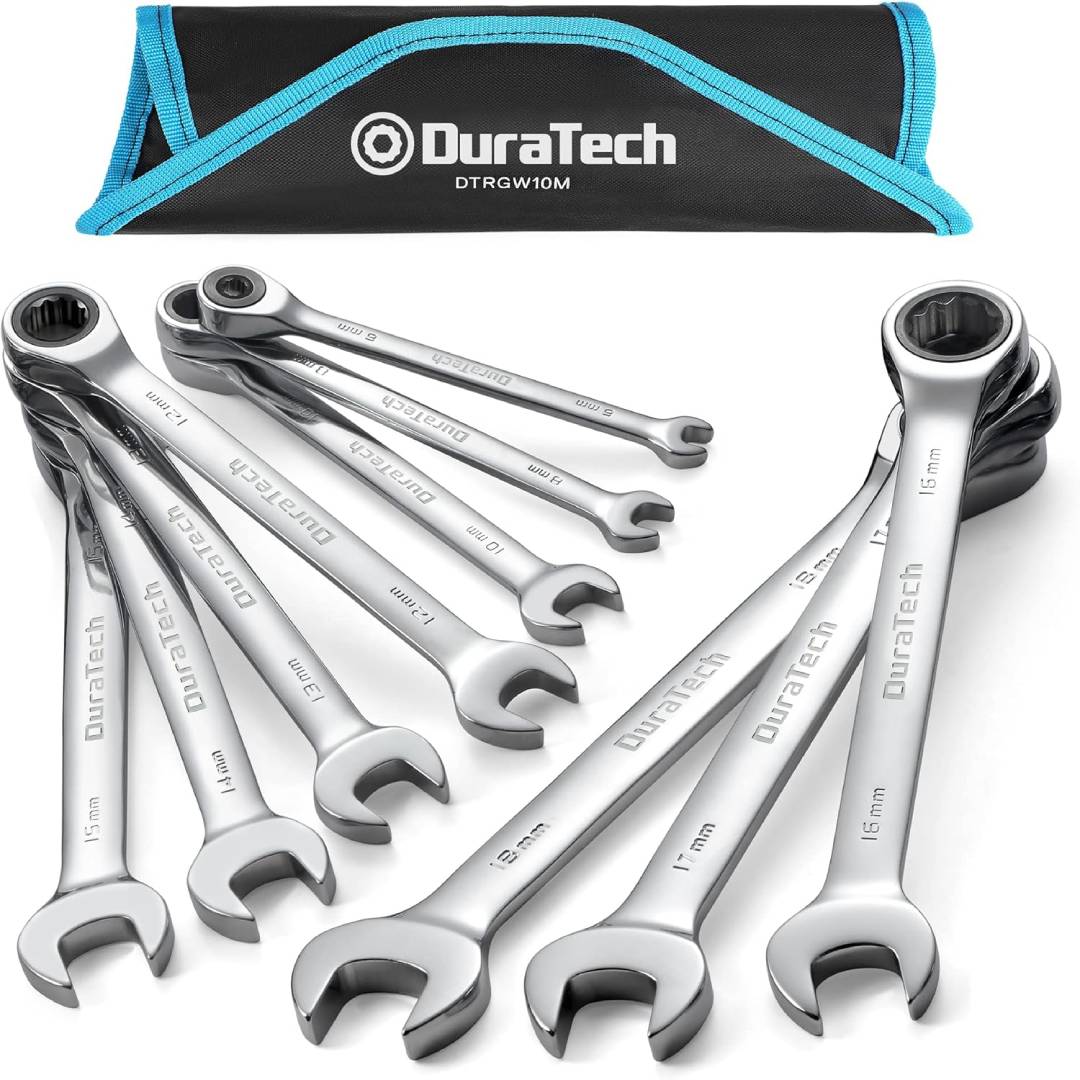 DURATECH 10-Piece Ratchet Combination Spanner Set