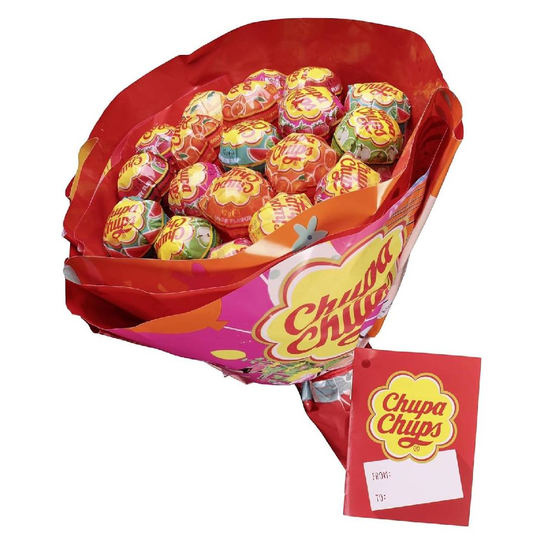 Chupa Chups Bouquet with 19 Lollipops in 6 Varieties
