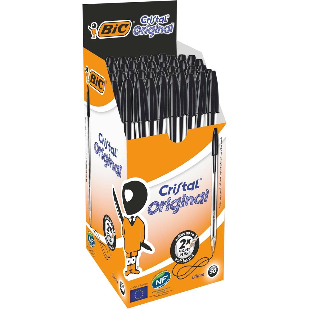 BIC Cristal Original Smudge Free Ballpoint Pens