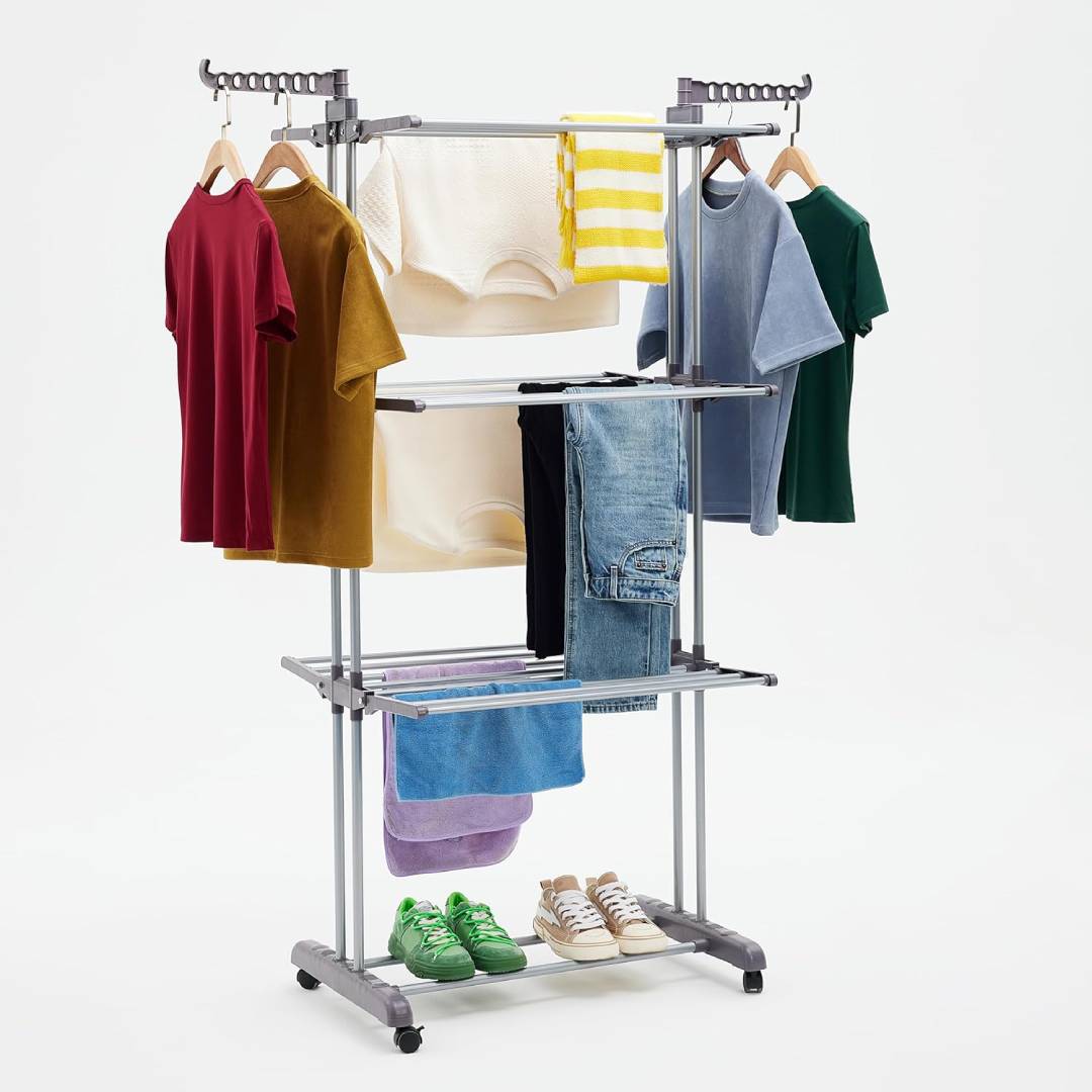 Amazon Basics 40 m Indoor Clothes Dryer Tower with Foldable Wings