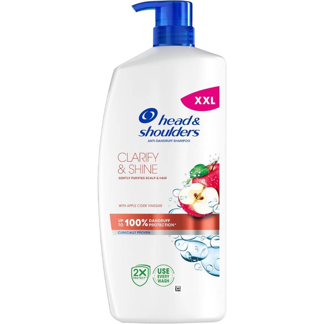 Head and Shoulders Clarify and Shine Anti-Dandruff Shampoo 800 ml Pump Dispenser