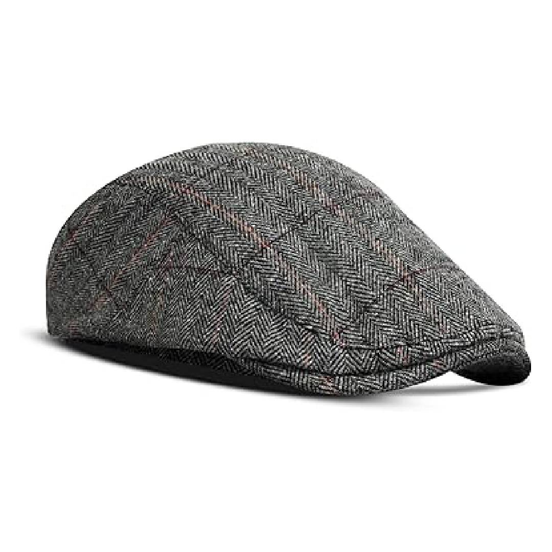 ACWOO Mens Tweed Flat Cap