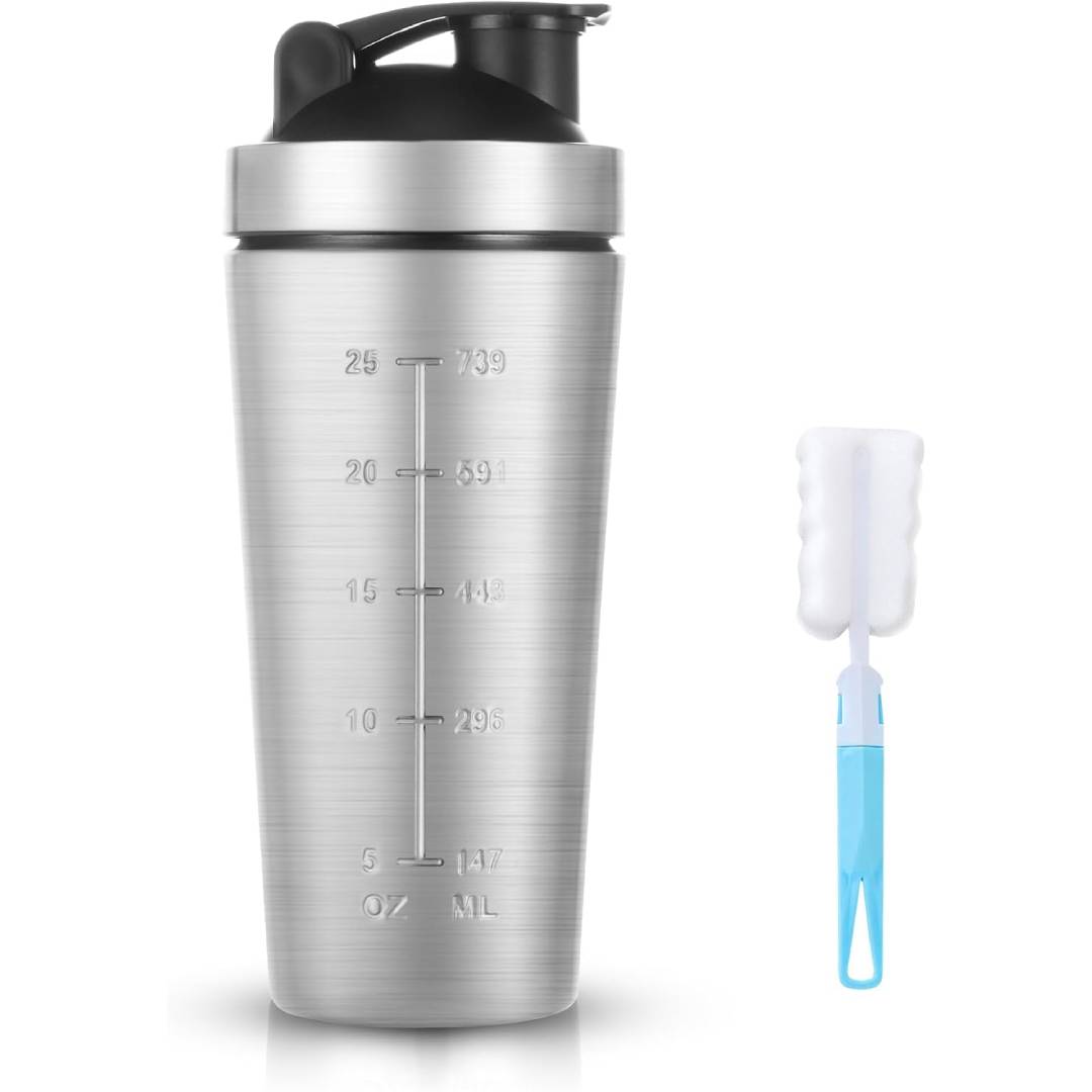 AOOWU Stainless Steel Protein Shaker