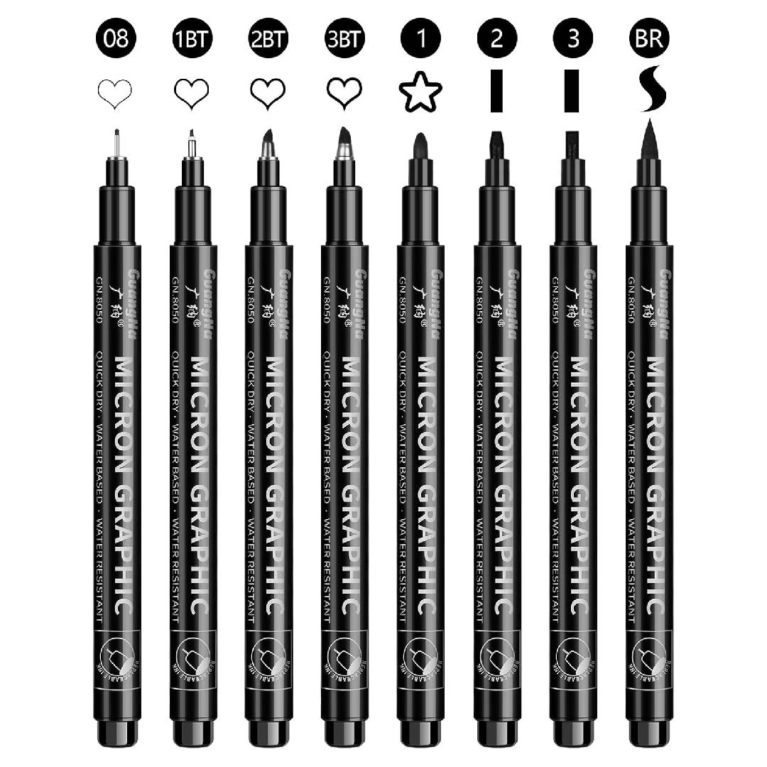 OFFCUP Black Fineliner Pens