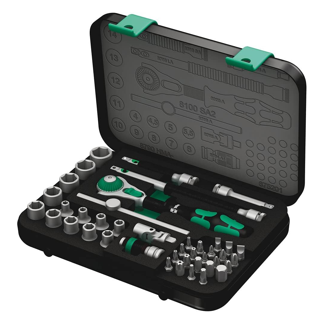 Wera 8100 SA 2 Zyklop Speed Ratchet Set 1/4 Drive