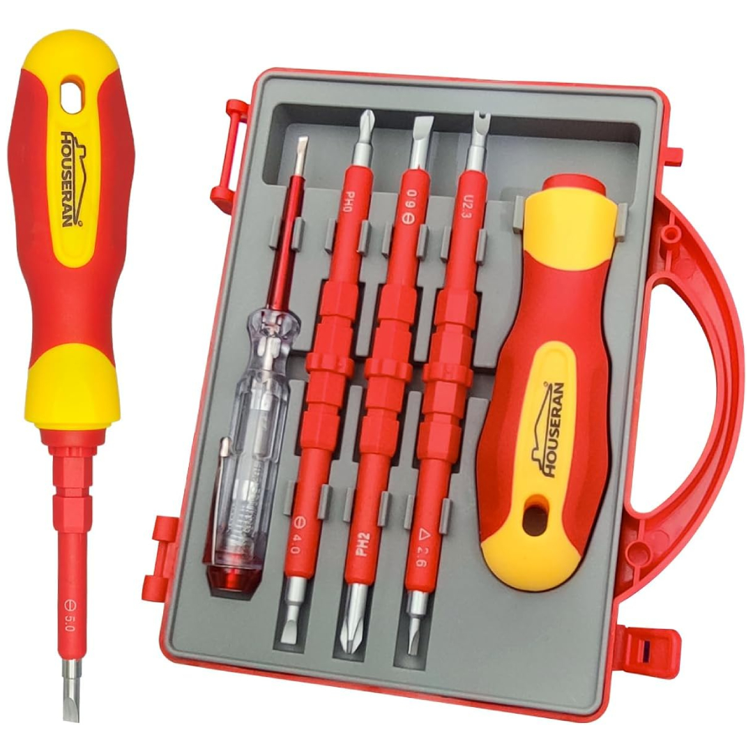 HOUSERAN 5 Pcs Insulated Screwdriver Set