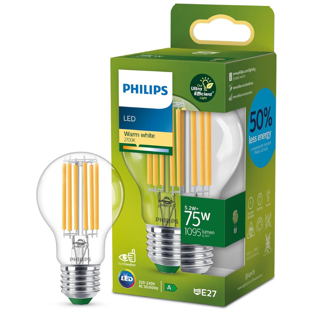 Philips Ultra Efficient LED E27 75W Equivalent