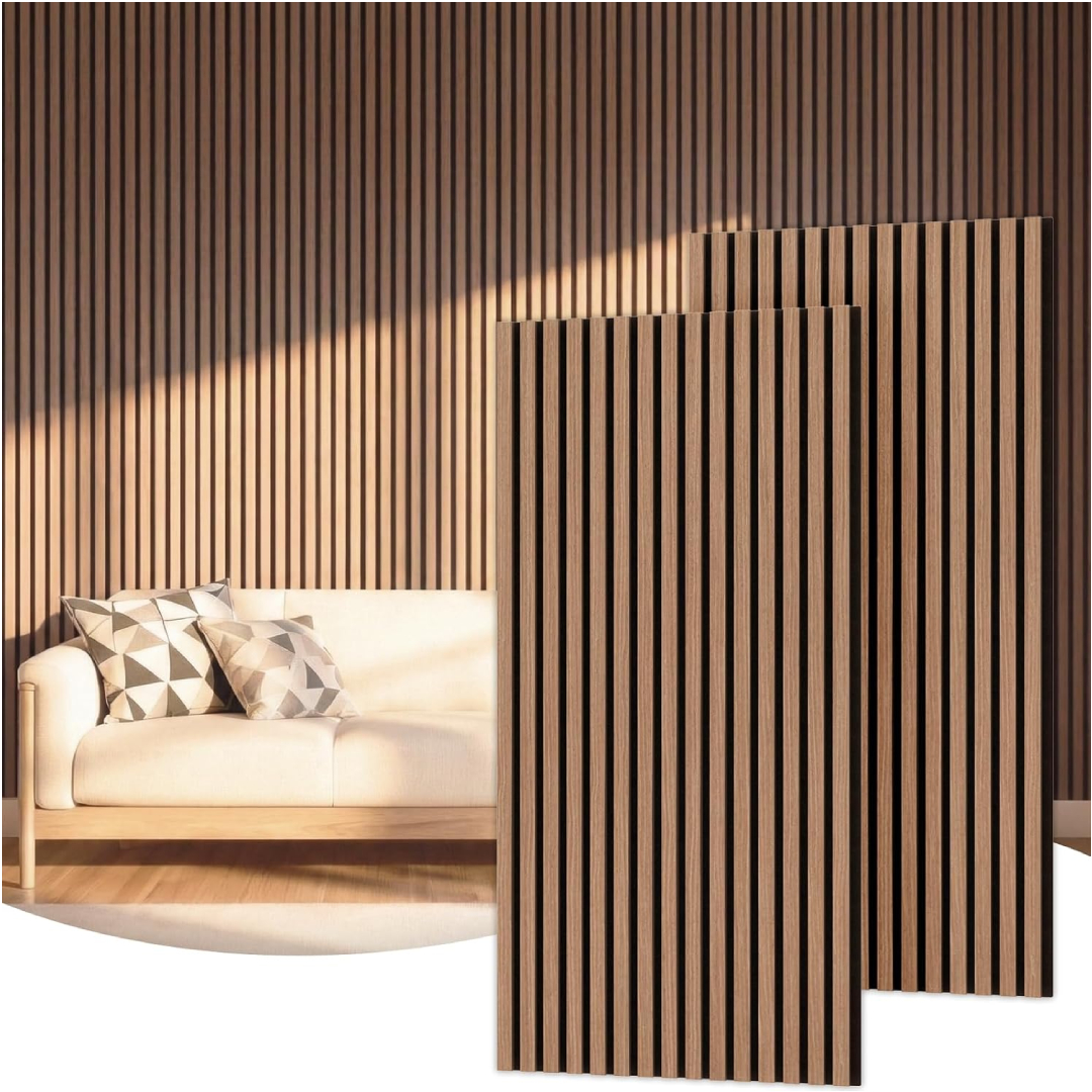 TONOR Wooden Acoustic Wall Panels Dark Walnut