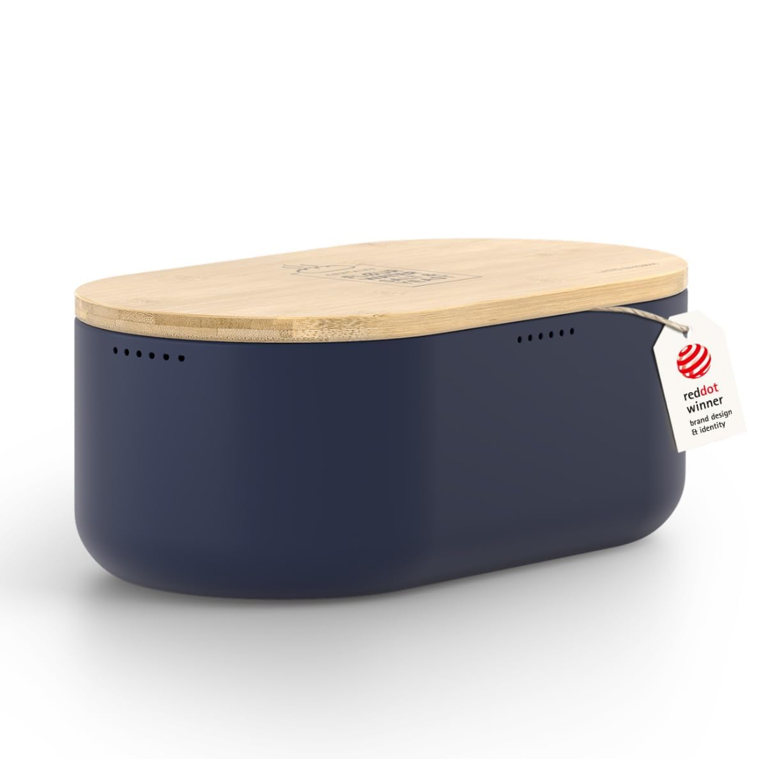 LARS NYSØM Metal Bread Box Midnight Blue