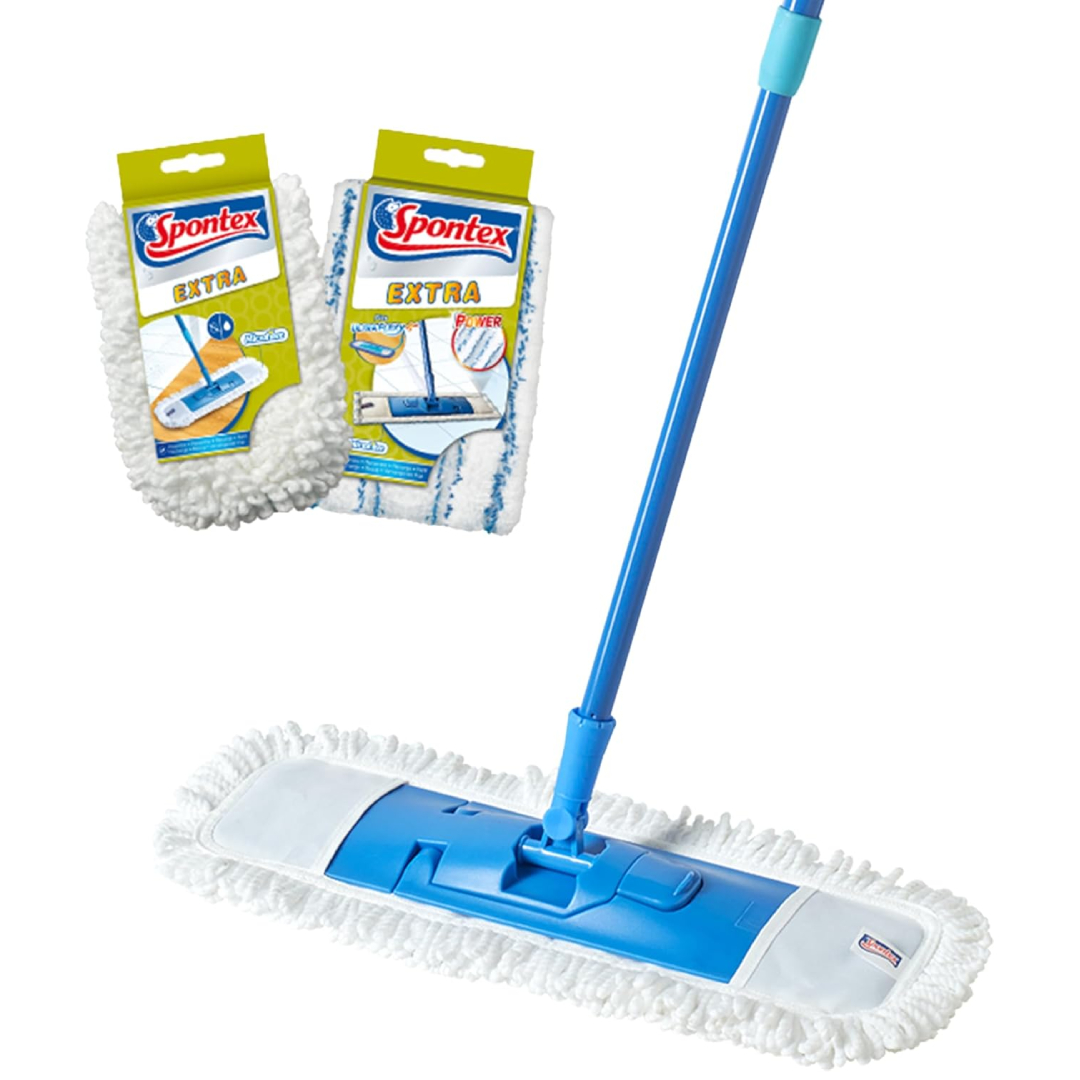 Spontex Extra Flat Microfibre Mop with refills