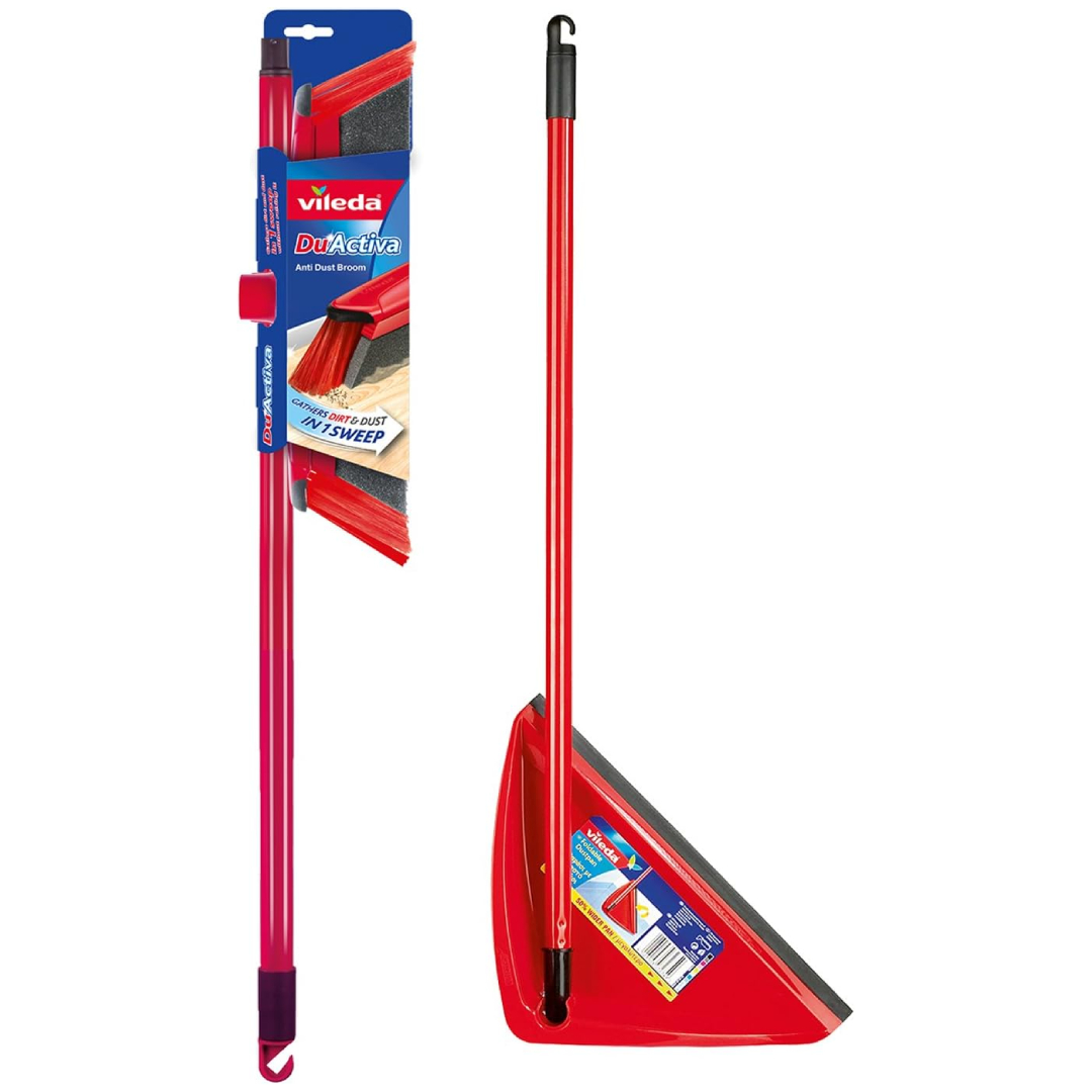 Vileda DuActiva Anti-Dust Broom and Long Handle Dustpan
