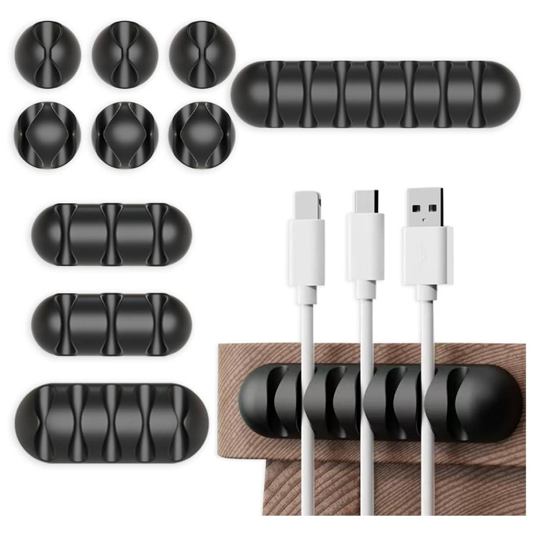 UBRAVE Silicone Cable Management Clips 10 Pcs