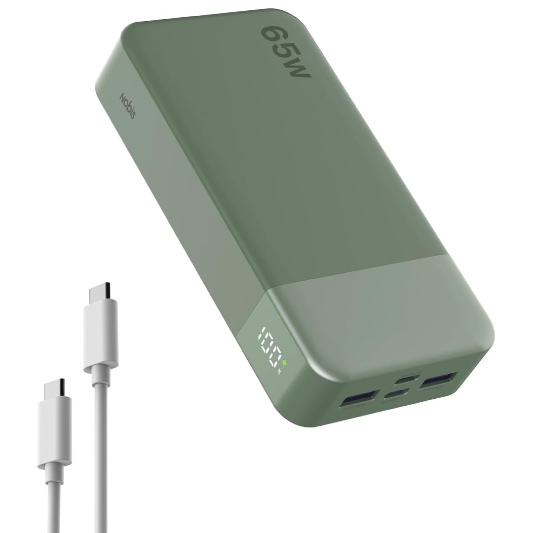 NOBIS 20000mAh 65W power bank portable laptop charger
