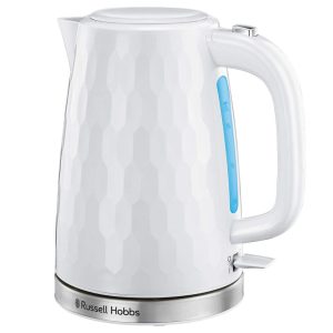 Russell Hobbs Honeycomb 1.7L Cordless Electric Kettle White