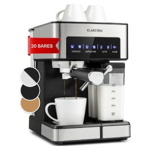 Klarstein 1.8L Portafilter Machine with Milk Frother