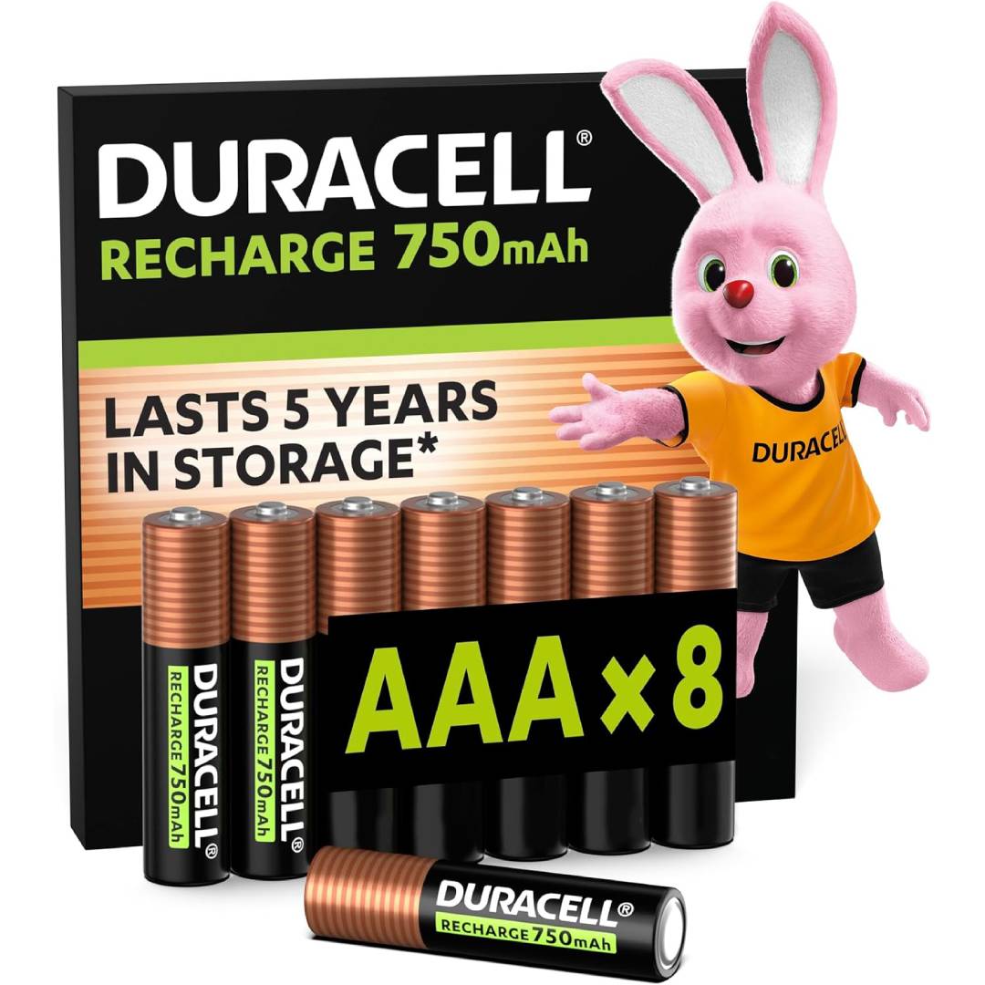 Duracell AAA Rechargeable Batteries (Pack of 8)